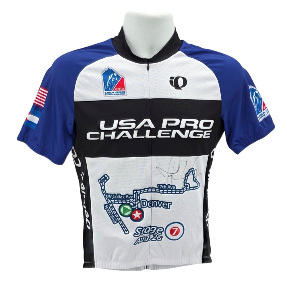 Pearl Izumi Mens Small Cycling Jersey USA Pro Challenge 2012 Colorado *Autograp